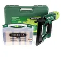 Produktbild: Prebena 2XR-J50 Luftdruck Druckluftnagler im Transportkoffer + J-BOX 8.000 Stauchkopfnägel / Brads