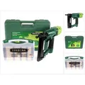 Produktbild: 2XR-J50 Luftdruck Druckluftnagler im Transportkoffer + j-box 8.000 Stauchkopfnägel / Brads - Prebena