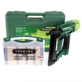 Produktbild: PREBENA 2XR-J50 Luftdruck Druckluftnagler im Transportkoffer + J-BOX 8,000 Stauchkopfnägel/Brads, Grün