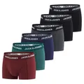 Produktbild: JACK & JONES Boxershorts Herren 6er Pack Basic Trunks Boxer Stretch Unterhosen Unterwäsche Retroshorts Set Baumwolle Schwarz Rot Grün Blau Grau 7XL, Größe:7XL, Farbe:Pack 2