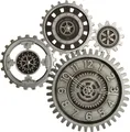 Produktbild: Atmosphera Créateur d'intérieur Wanduhr Gears Kunststoff grau 58 cm x 57 cm x 4 cm