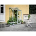 Produktbild: Halls Gewächshaus Altan 2 silber, 0,92 m² Fläche, 132 x 69 x 182 cm, Glas