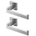 Produktbild: HITSLAM Toilettenpapierhalter Gebürstetes Nickel mit Bohren Edelstahl 304 Klopapierhalte für Küche und Badzimmer Toilette Toilettenpapier Quadrat WC Papier Halterung Rostfrei Klopapierhalter 2er Pack