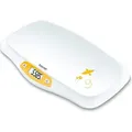 Produktbild: Beurer BY 80 Babywaage, mit gewlbter Oberflche, 20 kg Tragkraft, Tara- und Holdfunktion fr strampelnde Babys, Messung und Anzeige in 5g-Schritten, ... - Weiß