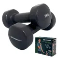 Produktbild: Schildkröt Fitness Hanteln Vinyl (Eisen/PVC) grau Set 2x2,0kg