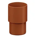 Produktbild: INEFA Fallrohr Verbinder, PVC DN85 / 85mm Braun Ablaufrohrverbinder Dachrinnenzubehör, einfache Steckmontage, Made in Germany