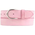 Produktbild: BELTINGER Ledergürtel Damen-Gürtel aus weichem Vollrindleder Vintage-Look 4 cm - Jeans-Gürte (1-St) rosa|silberfarben 90 cm (Gesamtlänge 105 cm)