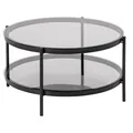 Produktbild: Couchtisch BAYONNE - transparent-schwarz - Ø 79 cm Sofatisch Wohnzimmertisch