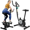 Produktbild: TREX SPORT Heimtrainer Fahrrad TX-250MB JOLT | Mechanisches Fitnessbike | Fahrrad für zuhause bis 100kg mit Pulssensor, 5 Sitzhöhen, stabil | Sch... - Schwarz