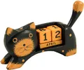Produktbild: Holz Kalender - Katze Schwarz, 7*12*3 cm, Dekoration Fürs Kinderzimmer