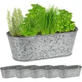 Produktbild: Relaxdays Zinkwanne, Silber, Metall, 30.5x11x13.5 cm, Gartenzubehör, Blumentöpfe