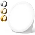 Produktbild: Tageslichtlampe UV-Frei Therapielicht, 10,000 Lux Sunlight Lamp, 3 Colour Temperatures, 4 Brightness Levels and Timer, Daylight Alarm Clock, Full Spectrum Light, Improves Sleep (White2)
