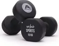 Produktbild: Apollo Hantel Set Kurzhantel | 2 Hanteln | 2x10kg Hantelset | Gewichte für Krafttraining | Kurzhanteln 2er Set | Fitness Hanteln für Frauen & Männer | Dumbbells | Hanteln 10kg | Hantel Gewichte - schwarz