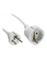 Produktbild: InLine Strom-Verlängerung Schutzkontakt Stecker Buchse weiss 1m Kabel Verlängerungskabel Strom/Netzteil 1 m (16400W)