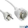 Produktbild: InLine® Strom-Verlängerung Schutzkontakt Stecker zu Buchse weiß 1m