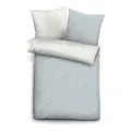 Produktbild: biberna 0840500 Wende-Bettwäsche Garnitur mit Kopfkissenbezug Melange-Flanell 1x 155x200 cm + 1x 80x80 cm, ciel
