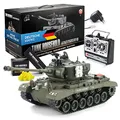 Produktbild: GOODS+GADGETS Ferngesteuerter RC M26 Pershing 1:16 Modellbau Panzer 2.4GHz Snow Leopard Tiger; Schuss-Funktion, Sound, RTR(Pershing Snow Leopard)
