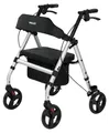 Produktbild: maxErgo Rollator Silber Gehhilfe für Outdoor Indoor zugelassen als Medizinprodukt