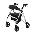 Produktbild: maxErgo Rollator Silber Gehhilfe für Outdoor Indoor zugelassen als Medizinprodukt