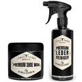 Produktbild: URBAN FOREST Schuhpflege SPARSET | Schuhwachs 250ml + Leder Reiniger 500ml | Premium Leder Pflege farblos mit echtem Bienenwachs & natürlichem Avocado-Öl zur Pflege & Reinigung in Profi-Qualität