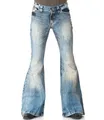 Produktbild: Comycom Worn Used Look Herren Jeans Schlaghose Bandit 36/36