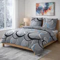 Produktbild: Buymax® Biber Bettwäsche Bettbezug 155x220 cm, Kopfkissenbezug 80x80 cm 2 teilig, Deckenbezug Set aus 100% Baumwolle Flanell Winter mit Reißverschluss