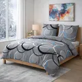 Produktbild: Buymax® Biber Bettwäsche 155x220 cm Flauschige Winterbettwäsche 2 Teilig 100% Baumwolle mit Reißverschluss Flanell Bettwäsche-Set mit Kissenbezug 80x80cm