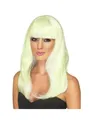 Produktbild: Smiffys Kostüm-Perücke Glow in the Dark Langhaar weiß - Faschingsperücke, Neon Perücke mit Nachtleucht-Effekt