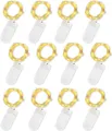 Produktbild: Jsdoin 12x20 LED Lichterkette Batterie 2m Micro außen Party Weihnachten Warmweiß