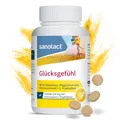Produktbild: sanotact Glücksgefühl (90 Tabletten) • Natürlicher Stimmungsaufheller hochdosiert • Vitamin Tabletten mit Zitronenmelisse, Vitamin B Komplex, L-Tryptophan & Magnesium • B-Vitamine