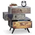 Produktbild: Relaxdays Kommode, Mehrfarbig, Holzwerkstoff, Metall, 60x59.5x40 cm, Wohnzimmer, Kommoden & Sideboards, Kommoden