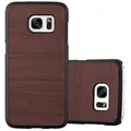 Produktbild: Cadorabo Hülle für Samsung Galaxy S7 Schutz Hülle in Braun Hard Case Etui Holz Optik Handyhülle