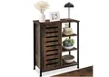 Produktbild: tectake Highboard Hochkommode, mit höhenverstellbaren Kunststofffüßen, 70 x 32 x 82 cm (Stauraumschrank, in Industrial Holz dunkel, rustikal), Industrial Style, Holz und Stahl, Ablage und 3 offene Fächer