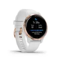 Produktbild: Garmin Venu 2S Smartwatch mit Schnellwechsel-Silikonarmbänder 18mm weiß/Gold