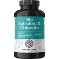 Produktbild: NATURE LOVE® Bio Spirulina + Bio Chlorella - je 3000mg Spirulina & Chlorella/Tag - 500 Tabletten
