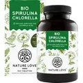 Produktbild: Nature Love®  Spirulina +  Chlorella | 500 Tabletten | mit 500 mg pro Pressling | ohne Zusätze | hochdosiert | vegan