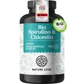 Produktbild: NATURE LOVE® Bio Spirulina + Bio Chlorella - je 3000mg Spirulina & Chlorella/Tag
