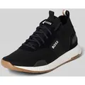 Produktbild: BOSS Sneaker mit Label-Details Modell 'TITANIUM_RUNN_KNSTA' in Black, Größe 47