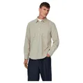 Produktbild: ONLY & SONS Herren Onsalp Rlx 2pkt Washd Cord Ls Shirt Noos, Silver Lining, XS