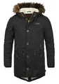 Produktbild: Indicode IDPulsoor Herren Winterjacke Parka Mantel gefüttert mit Teddy-Futter Fellkapuze Pattentaschen Baumwollmischung Regular fit, Größe:L, Farbe:Black (999)