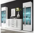 Produktbild: Lomadox Wohnwand COLORADO-61, (2-St), weiß Hochglanz 2 Vitrinen und großem Sideboard 300x200x42cm