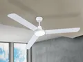 Produktbild: Deckenlampe mit Ventilator und Wandschalter, Raumlüfter weiß 3 Stufen Rechtslauf