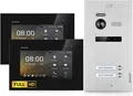 Produktbild: HD Video Türsprechanlage mit Smartphone App für 2 Familienhaus, 2x Monitor, Balter EVO HD WLAN Silber/Schwarz