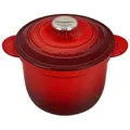 Produktbild: Le Creuset Cocotte Every aus Gusseisen mit Poteriedeckel, 18 cm, 2 Liter, Kirschrot, 41110180600460