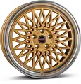 Produktbild: 4x Alufelgen Borbet B gold rim polished 7x17 ET25 LK4 100 17 Zoll Felgen Alu
