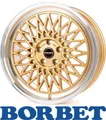 Produktbild: 4x Borbet B 7,0X17 4/100 ET25 Gold Rim Polished