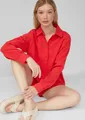 Produktbild: QS Langarmbluse Bluse Hemdbluse aus Musselin