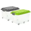 Produktbild: rothopro Stapel Aufbewahrungsbox mit Deckel mit Rollen Fassungsvermögen: 57,0 l