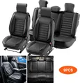 Produktbild: VEVOR-Sitzbezüge, universelle Autositzbezüge, komplettes Sitzset, Vorder- und Rücksitz, 9-teiliger Kunstleder-Sitzbezug, halbgeschlossenes Design, abnehmbare Kopfstütze und Airbag-kompatibel