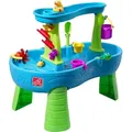 Produktbild: Step2 Rain Showers Wasserspieltisch | Großer Wassertisch mit 13-teiligem Zubehörset | Garten Wasser Spieltisch für Kinder in Blau und Grün - Grün